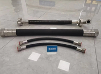 High-pressure hydraulic rubber hose assembly with 4-wire braid reinforcement