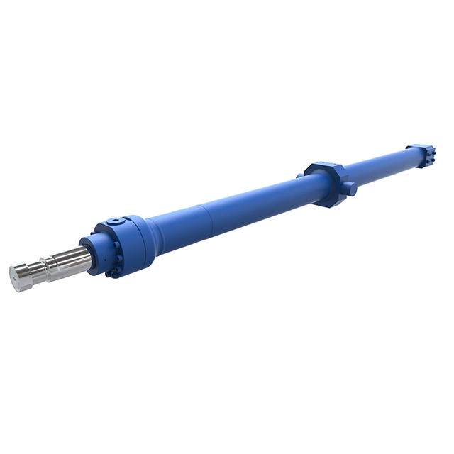 Servo-hydraulic clamping cylinder for plastic injection molders with position feedback